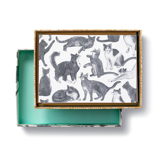 NOTE CARDS BOXED CAT THEME APPRECIATION