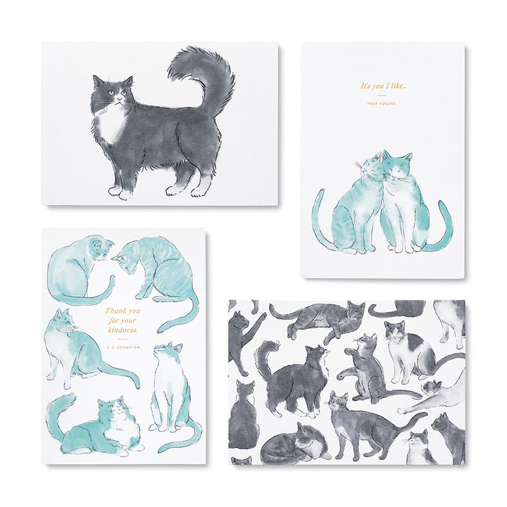 NOTE CARDS BOXED CAT THEME APPRECIATION