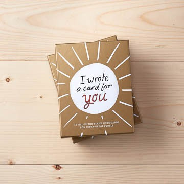 NOTE CARDS BOXED I WROTE A CARD FOR YOU