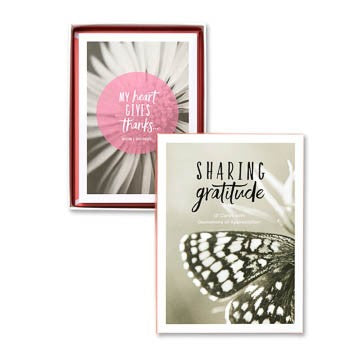 NOTE CARDS BOXED SHARING GRATITUDE