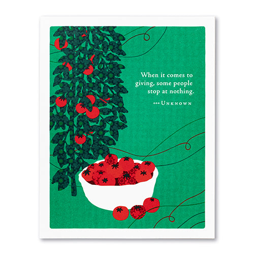 CARD PG APPRECIATION WHAT WHEN IT COMES TO GIVING