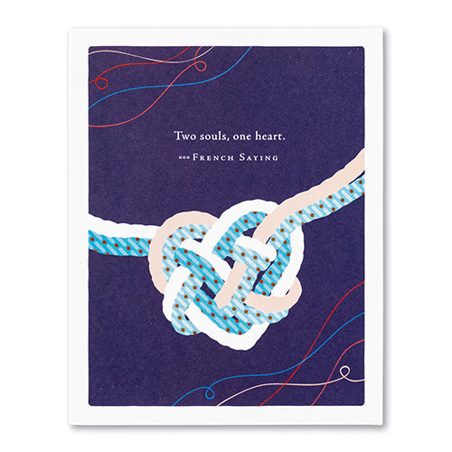 CARD PG WEDDING TWO SOULS, ONE HEART