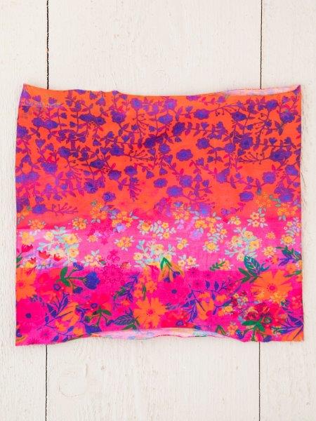 Half Boho Bandeau - Pink Ombre Border