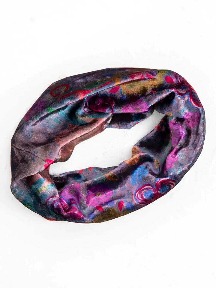 Half Boho Bandeau - Velvet Floral garden