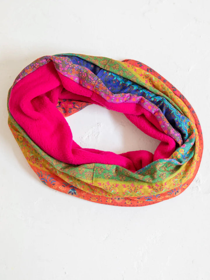 Fleece Boho Bandeau - Rainbow Border