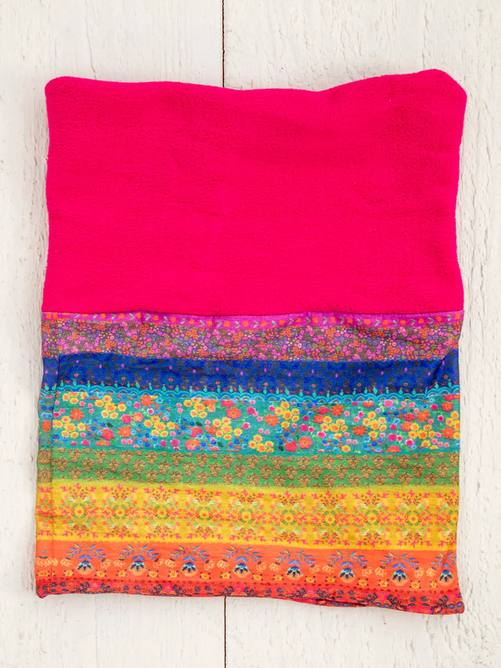 Fleece Boho Bandeau - Rainbow Border