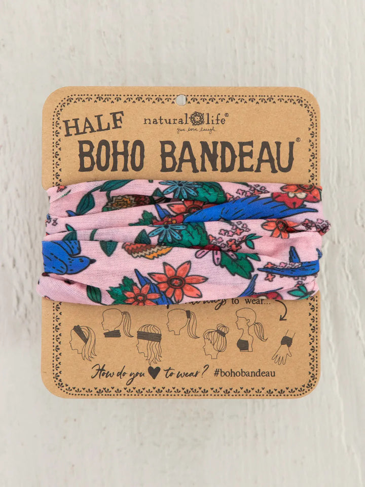 Half Boho Bandeau - Swallows Pink