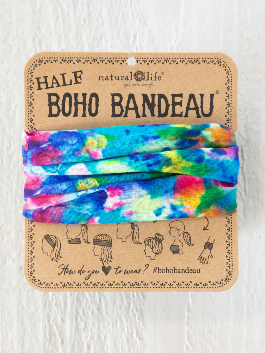 Half Boho Bandeau - Blue Rainbow