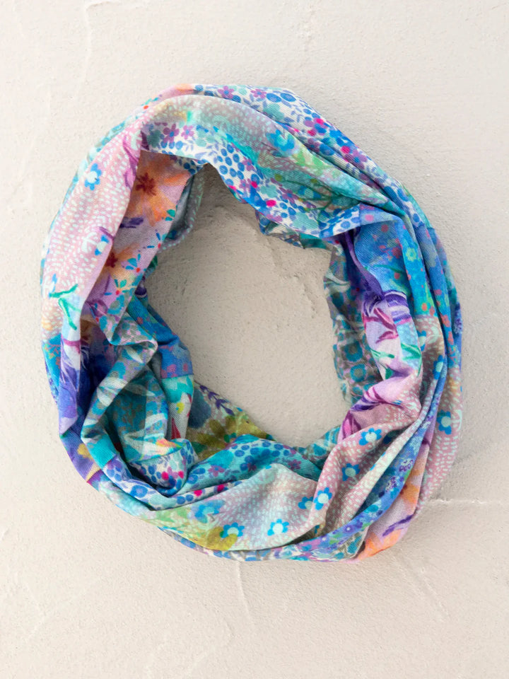 Boho Bandeau - Blue Watercolour Patchwork