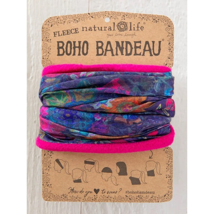 Fleece Boho Bandeau - Dark Floral