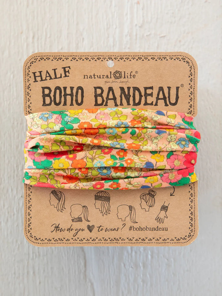 Half Boho Bandeau - Vintage Garden Peach