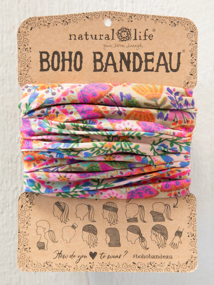 Boho Bandeau - Pink Floral Diamond