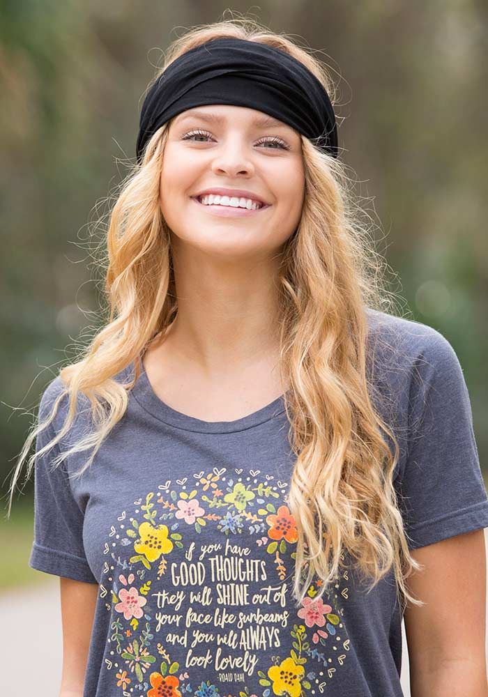 BOHO BANDEAU SOLID BLACK