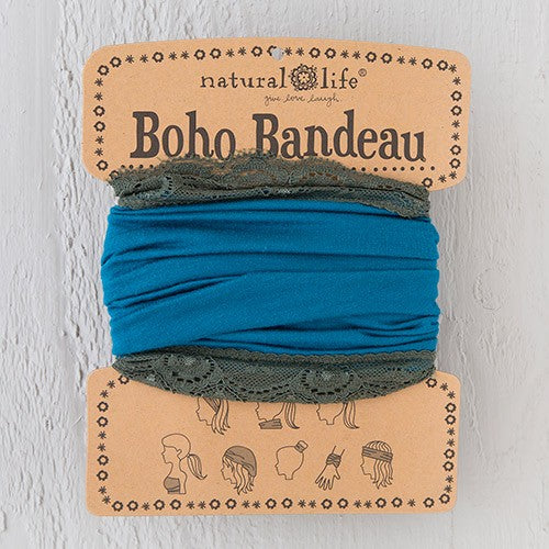 BOHO BANDEAU LACE TURQUOISE GREY
