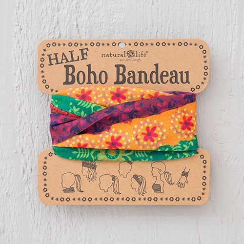 HALF BOHO BANDEAU RED GOLD GREEN