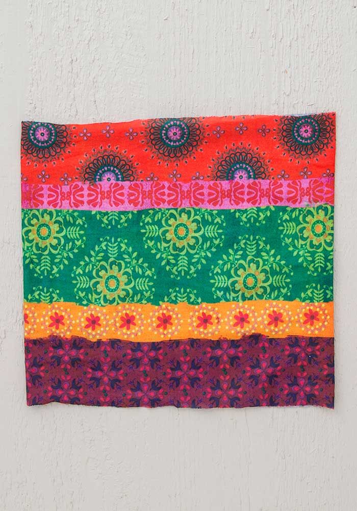 HALF BOHO BANDEAU RED GOLD GREEN