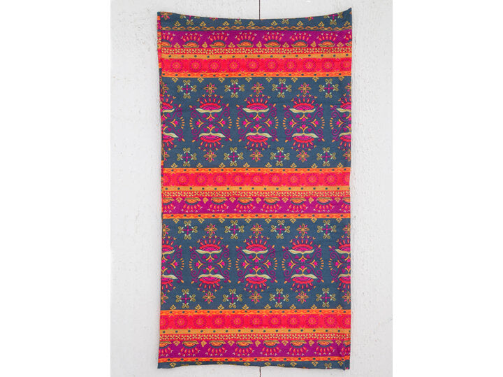 BOHO BANDEAU NVY RED FLWR MANDALA