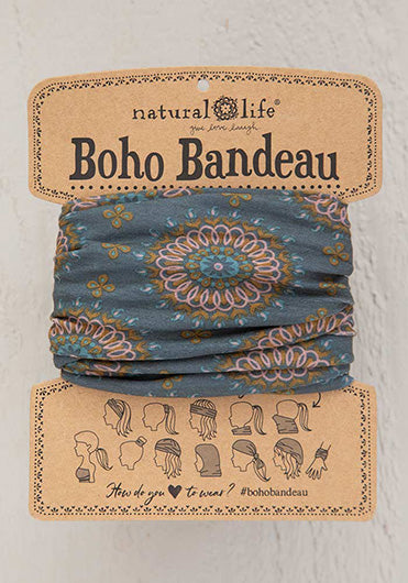 Boho Bandeau Sage Gold Medallion
