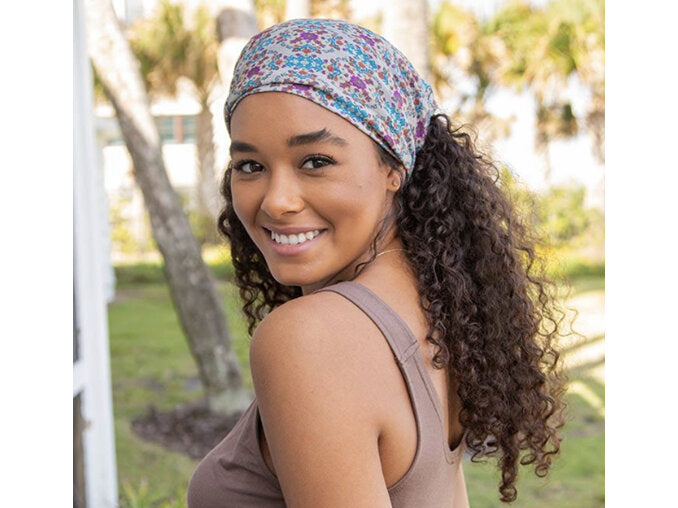 Boho Bandeau Grey Flower Stamp