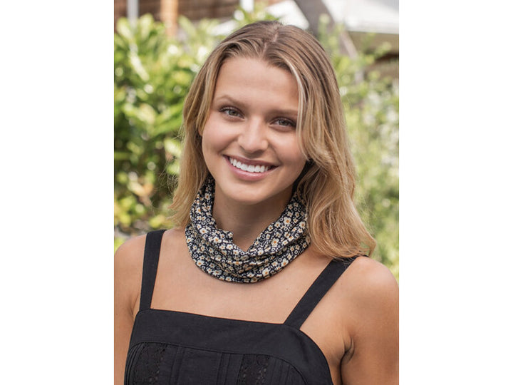BOHO BANDEAU BLACK CREAM FLORAL