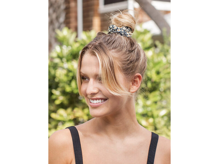 BOHO BANDEAU BLACK CREAM FLORAL