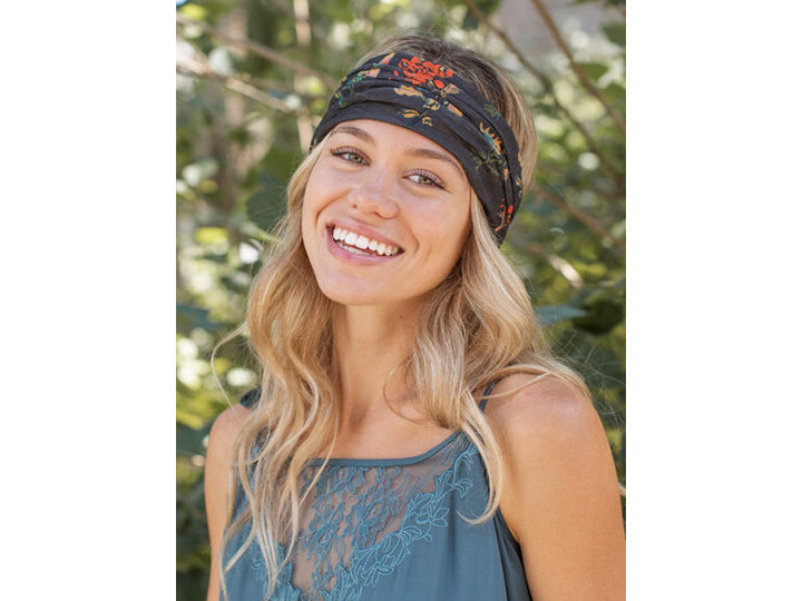 BOHO BANDEAU CHARCOAL FLORAL