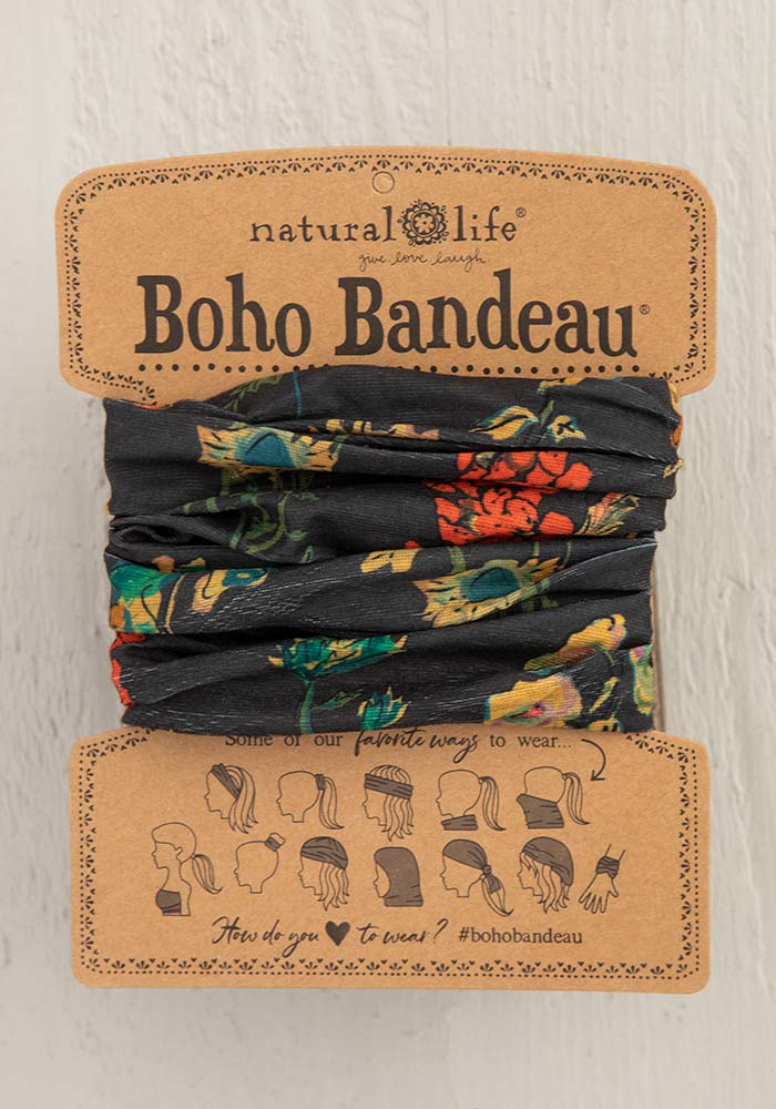 BOHO BANDEAU CHARCOAL FLORAL