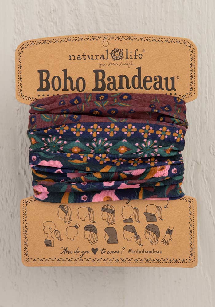 BOHO BANDEAU WINE FLORAL