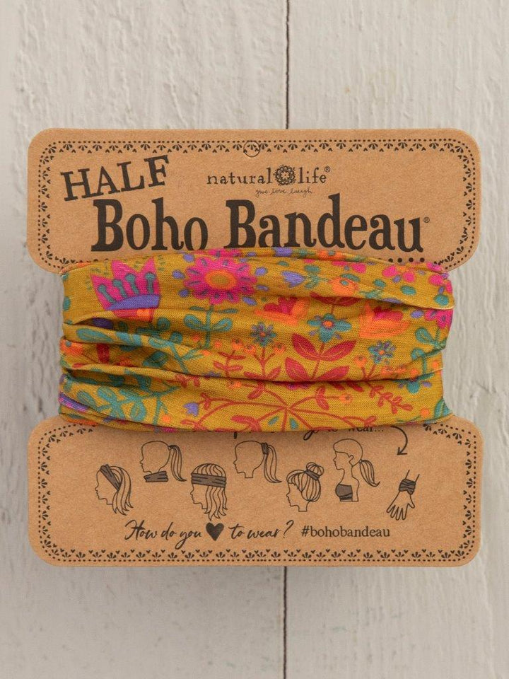 Half Bandeau Mustard Floral Mandala