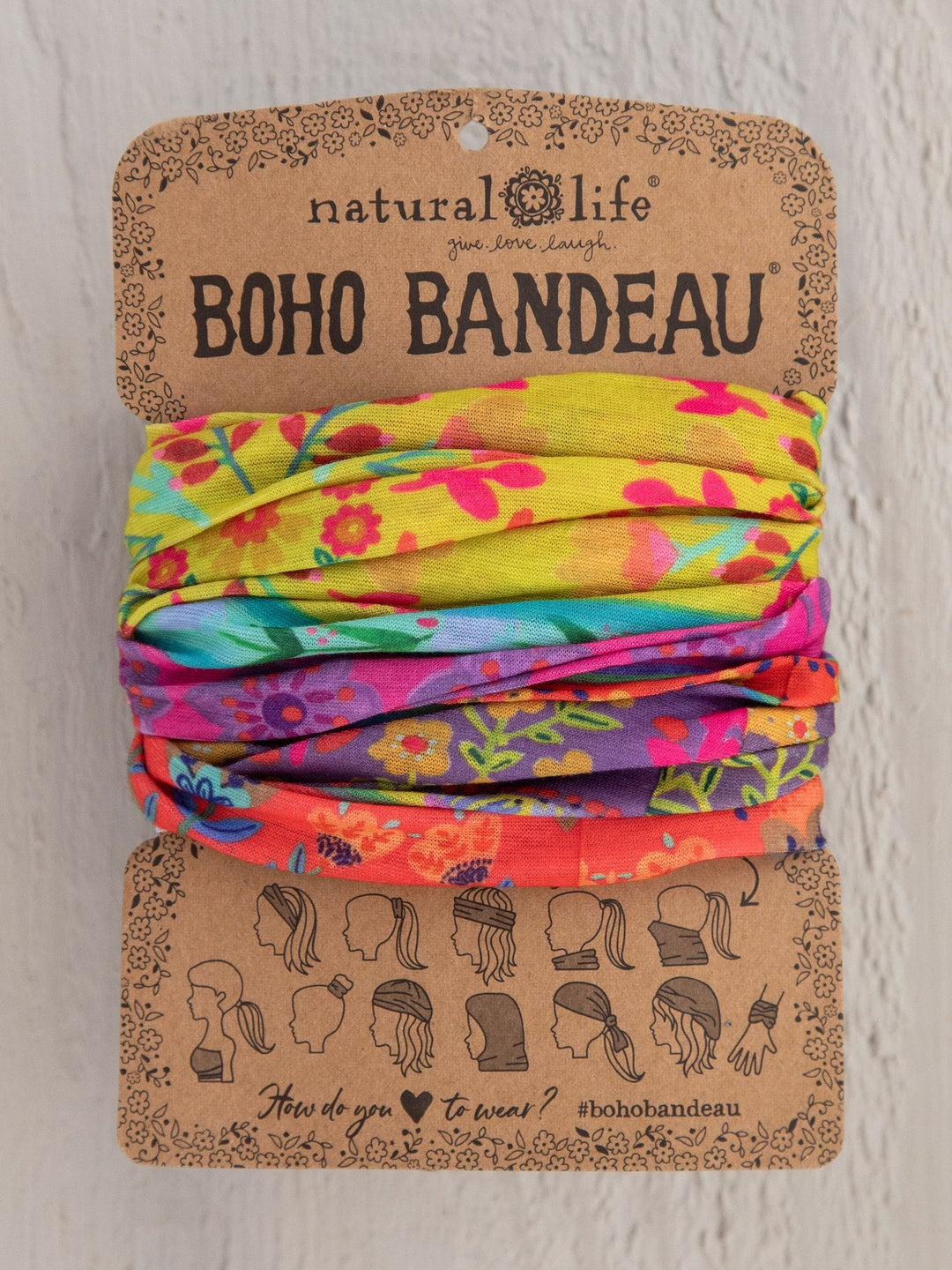 BOHO BANDEAU LIME/PURPLE BORDERS