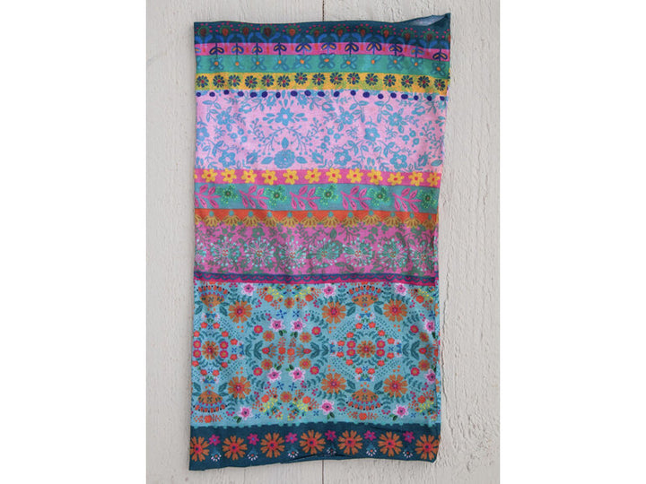 BOHO BANDEAU BLUE/PINK BORDERS