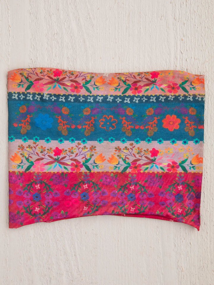 Half Bandeau Pink/Blue Border