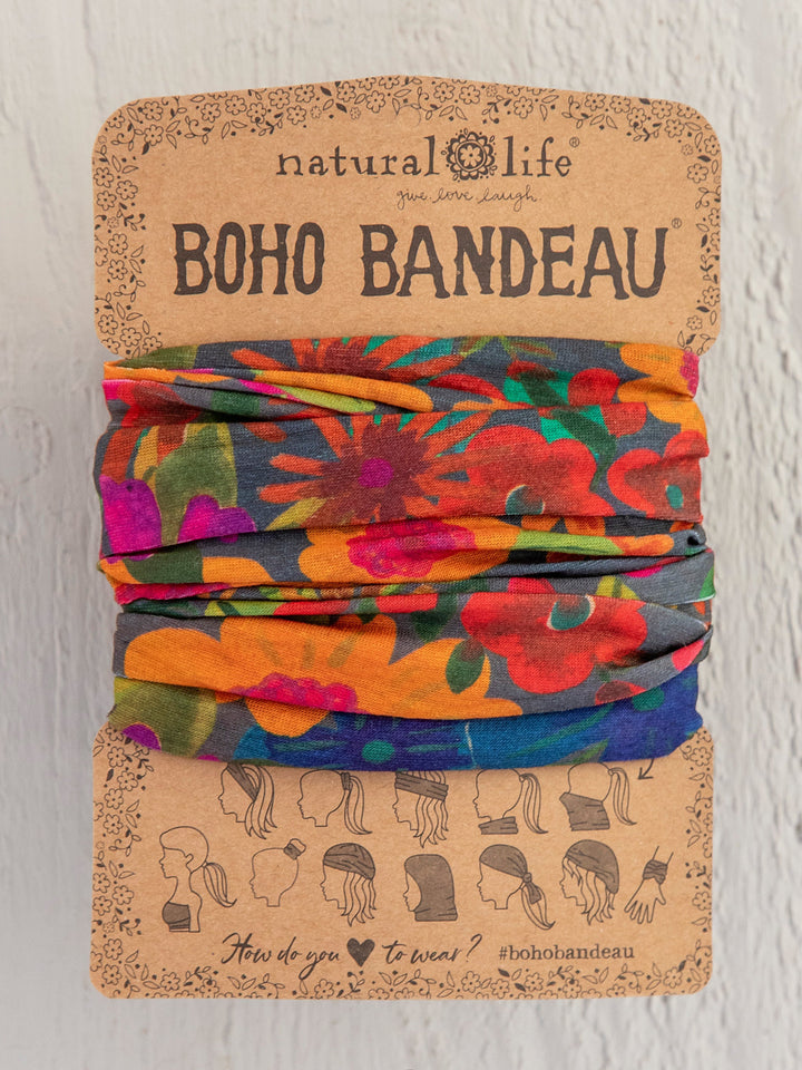 Boho Bandeau Orange/Pink Floral