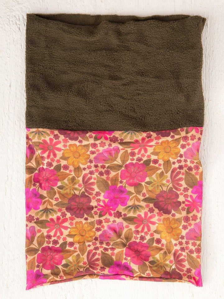 Fleece Boho Bandeau Pink Floral