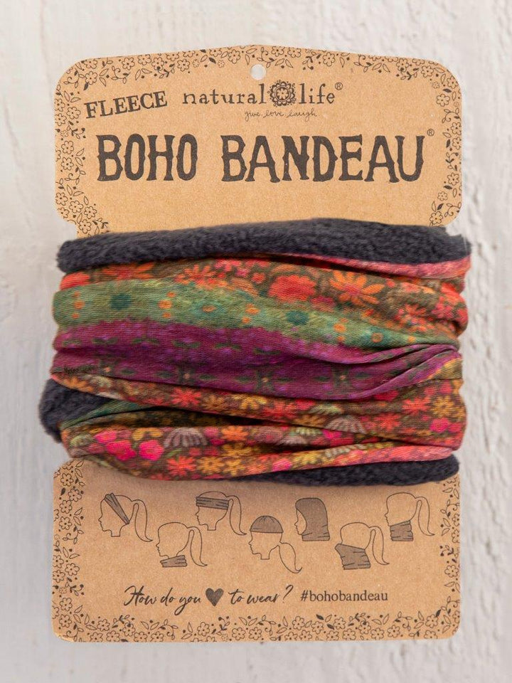 Fleece Boho Bandeau Floral Border