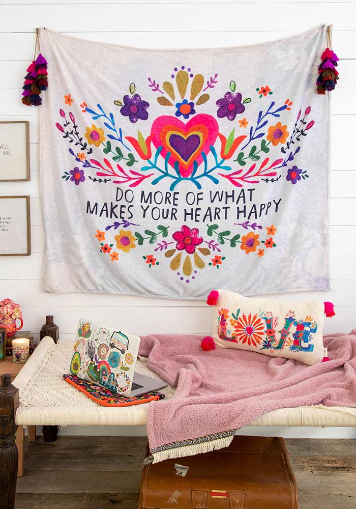 Cozy Blanket Heart Happy