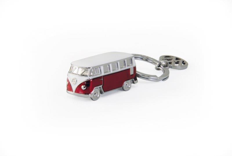 VW T1 BUS 3D MODEL KEY RING IN BLISTER PACKAGING - RED (D)