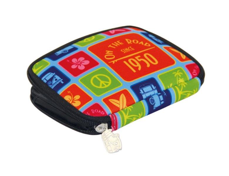 VW T1 BUS NEOPRENE ZIPPER WALLET - SURF/COLORS