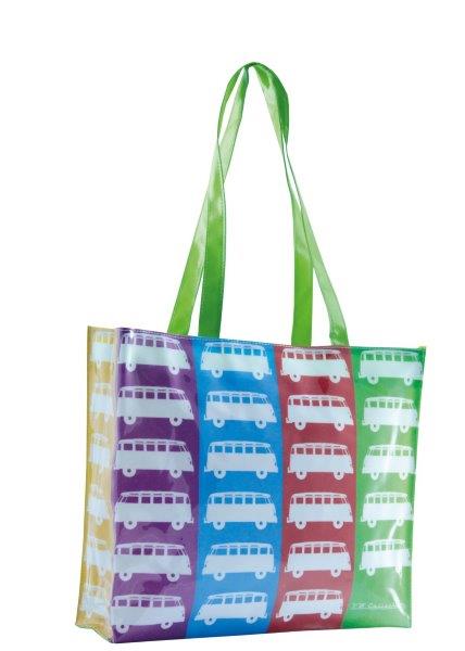 VW T1 BUS PVC SHOPPER BAG - MULTI COLOR
