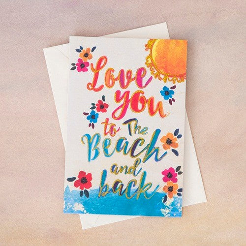 GREETING CARD LOVE YOU BEACH BACK