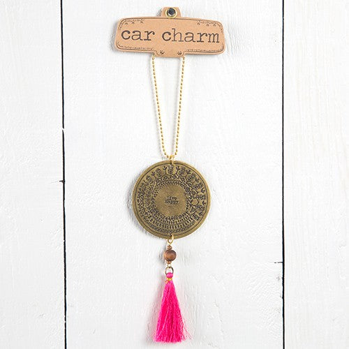 CAR CHARM BRASS LIVE HAPPY