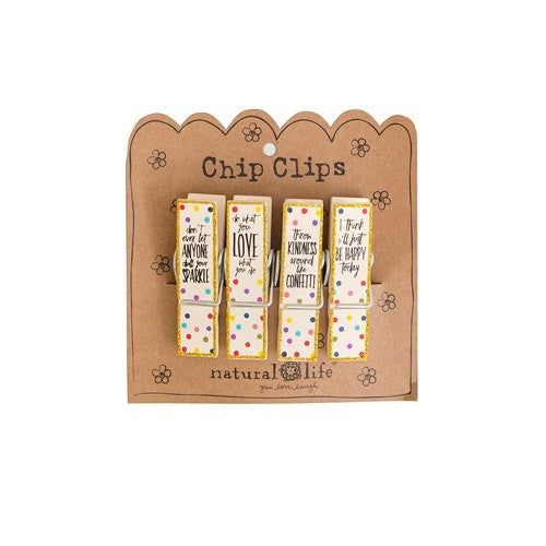 CHIP CLIP SET 4 SPARKLE LOVE KINDNESS