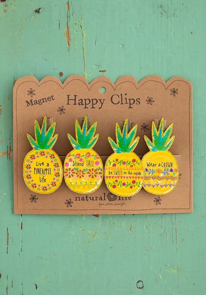 MAGNET CHIP CLIP SET 4 PINEAPPLE