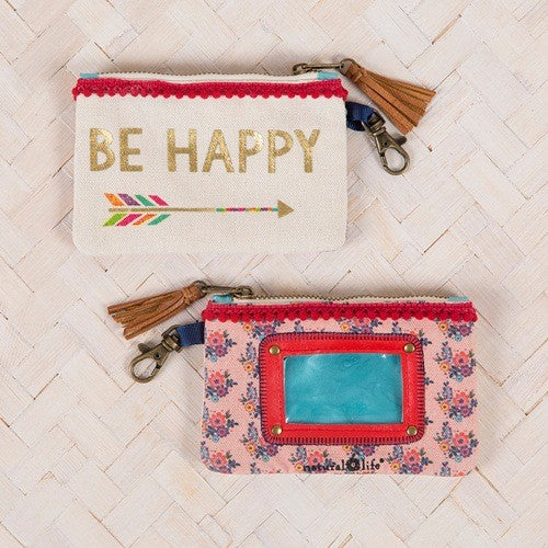 ID POUCH INDI BLUE BE HAPPY