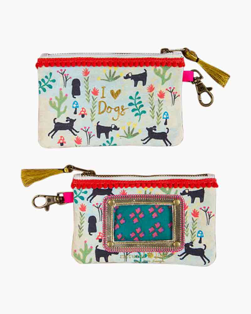 ID POUCH I LOVE DOGS RED