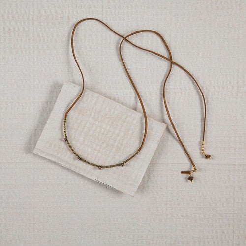 HEADBAND/CHOKER GYPSY PUR/BRN