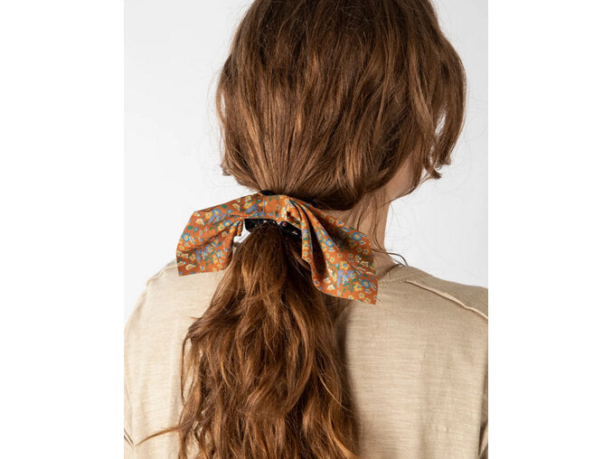 MIXED PRINT TIE SCRUNCHIE
