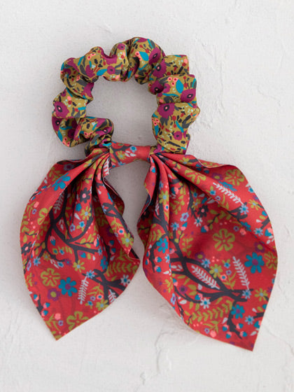 MIXED PRINT TIE SCRUNCHIE
