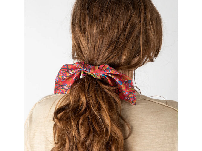 MIXED PRINT TIE SCRUNCHIE