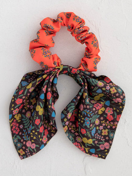 MIXED PRINT TIE SCRUNCHIE